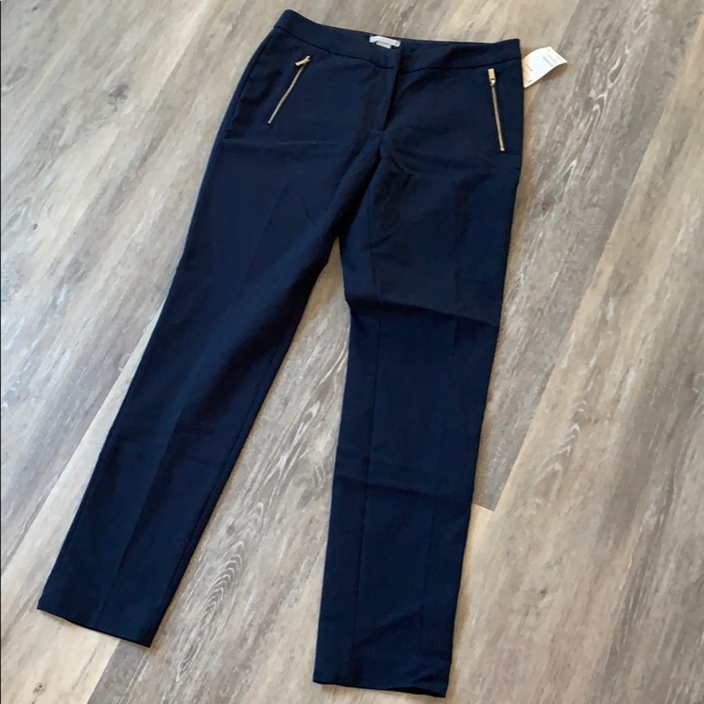 H&M navy blue high waist dress pants